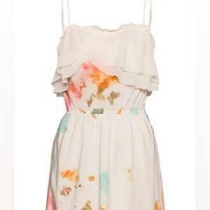 Aritzia “Emmanuel” Silk Dress w/ spaghetti straps and Cute Ruffle Accents